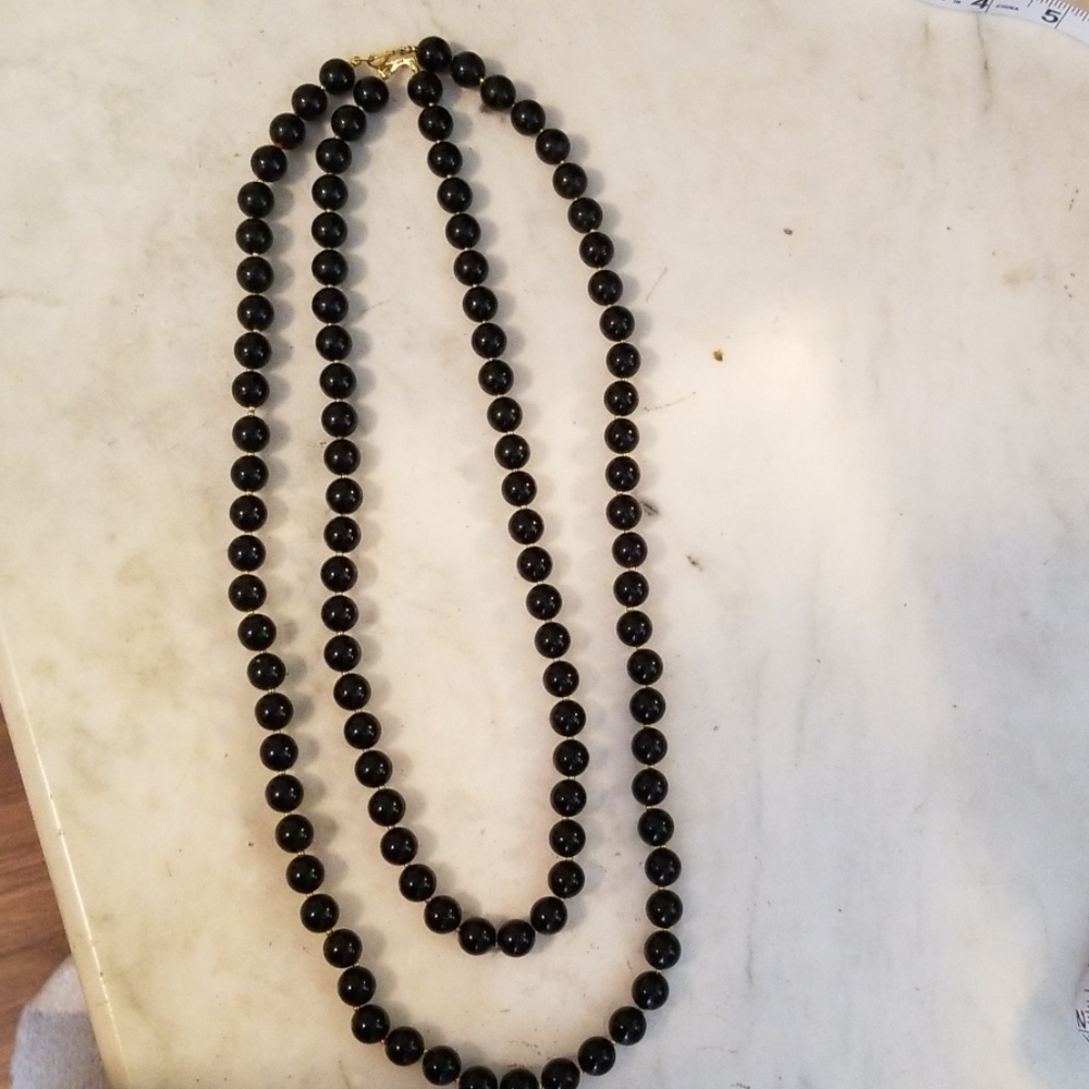 Black beaded necklaces